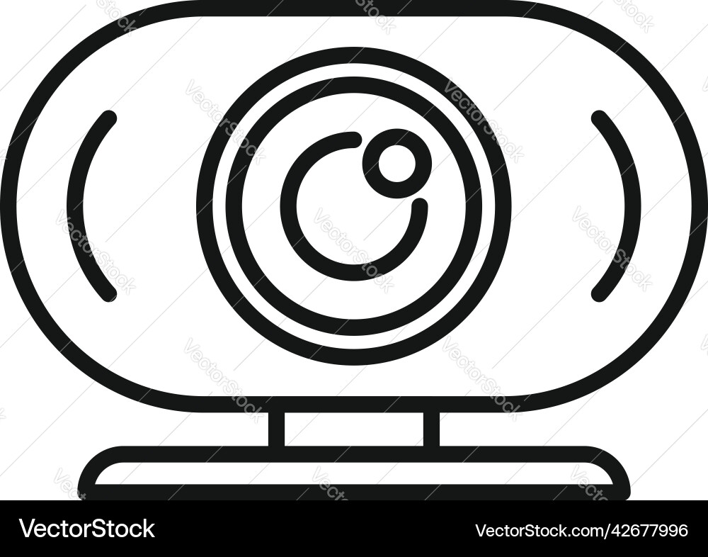 Server camera control icon outline data vector image