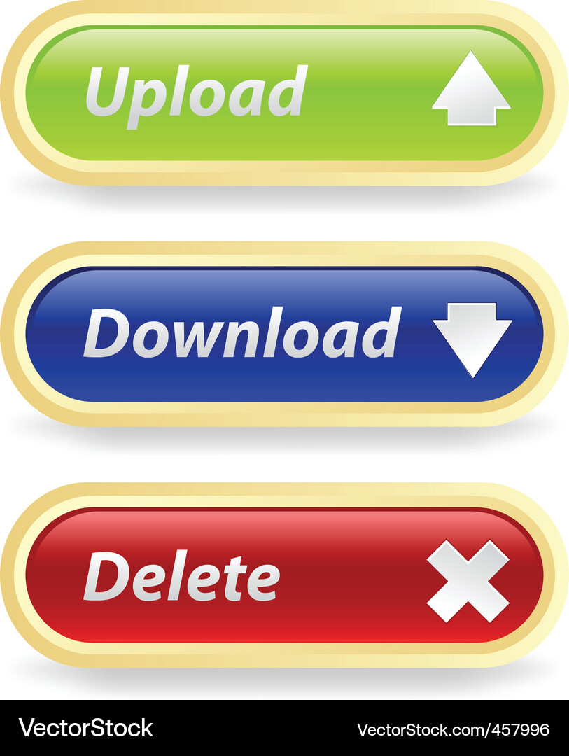 Set buttons Vector Image
