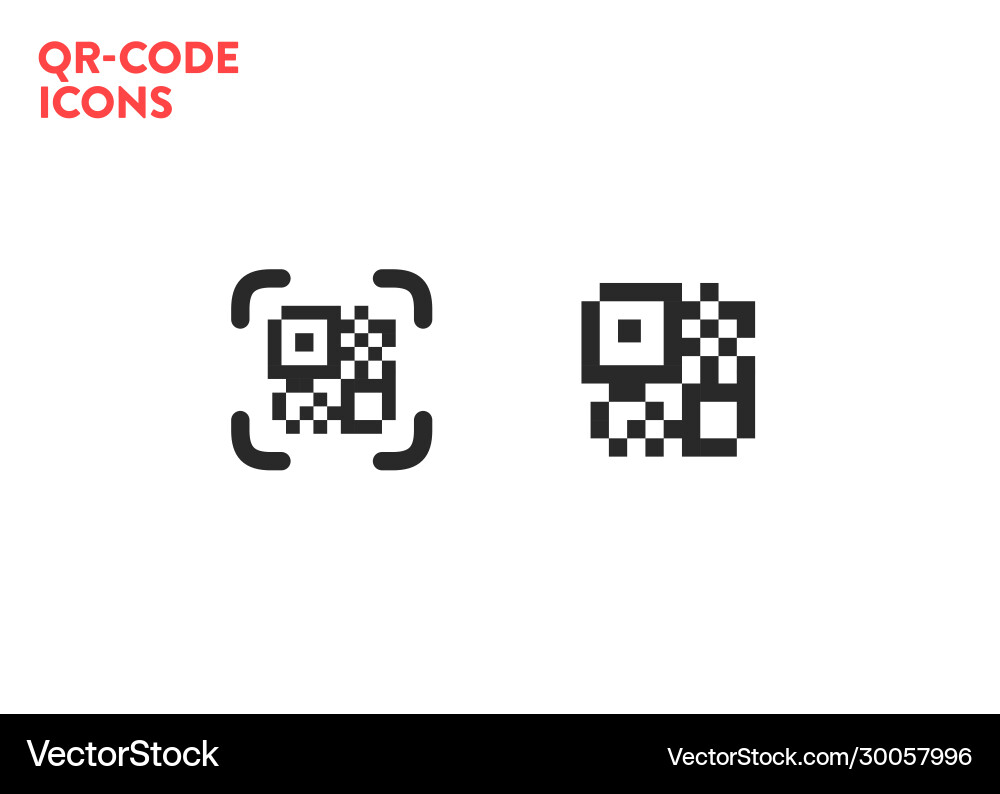 Simple qr code scan icon Simple qr code scan icon vector image