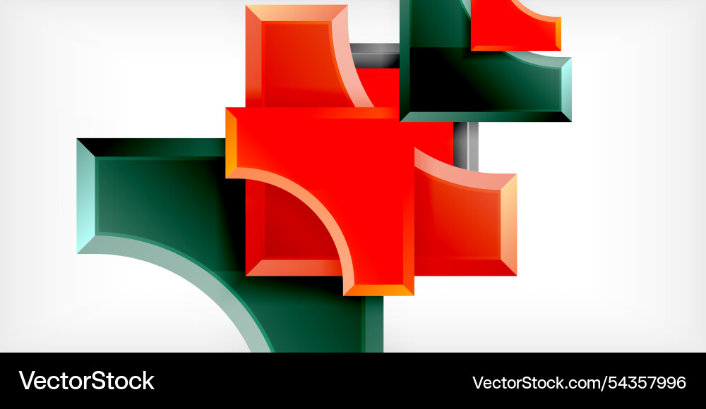 Square arrow shapes with round elements Vector Image