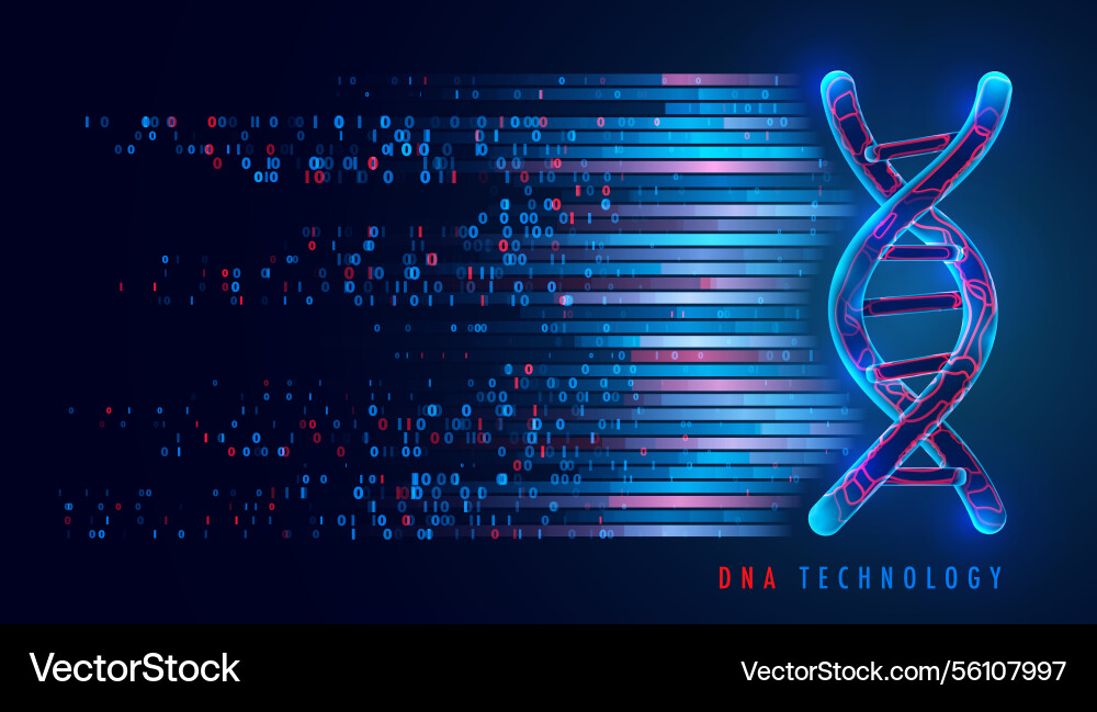 Big genomic data visualization Big genomic data visualization vector image