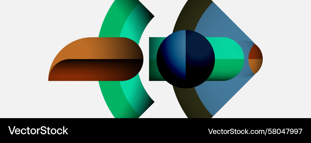 Dynamic Overlapping Shapes Vector Image