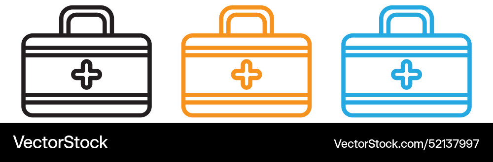 Emergency kit logo set collection for web app ui Emergency kit logo set collection for web app ui Vector Image