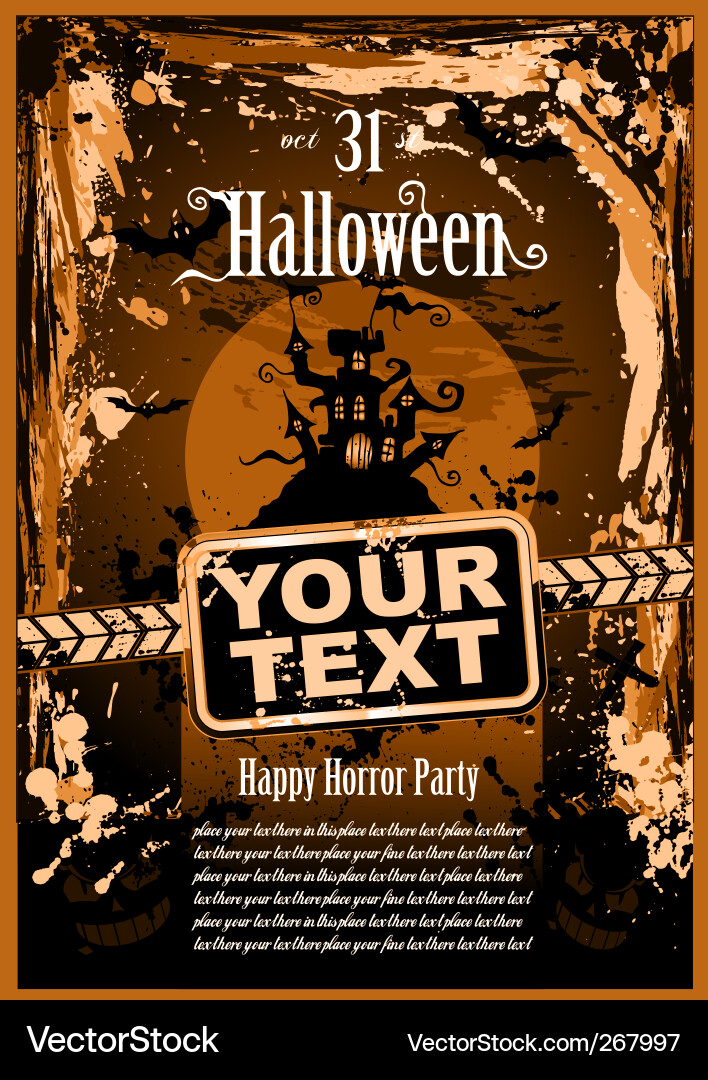Halloween Grunge Flyer Vector Image