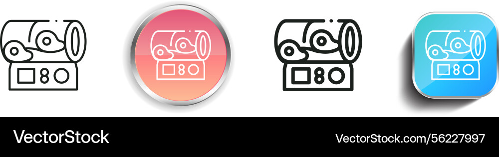 Marinator icon thin linear regular and button vector image