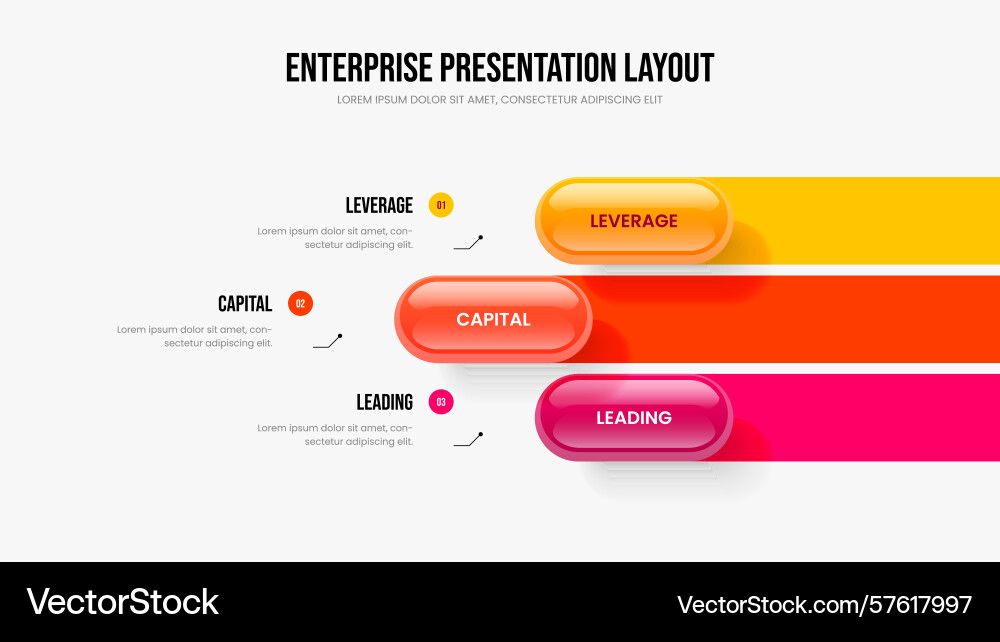 Modern development three element infographic Modern development three element infographic Vector Image
