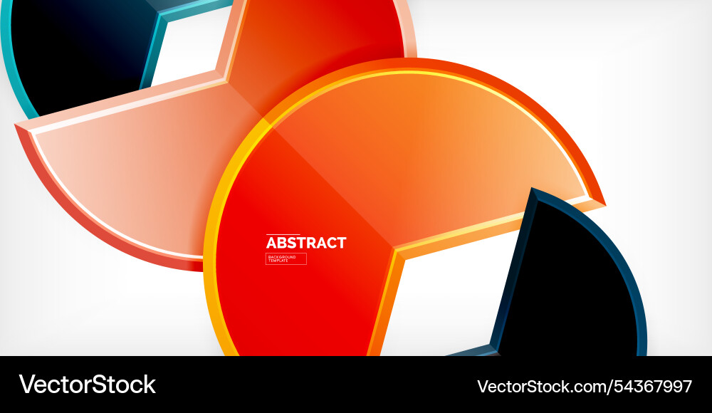 Trendy round shapes with triangular angle design Trendy round shapes with triangular angle design vector image