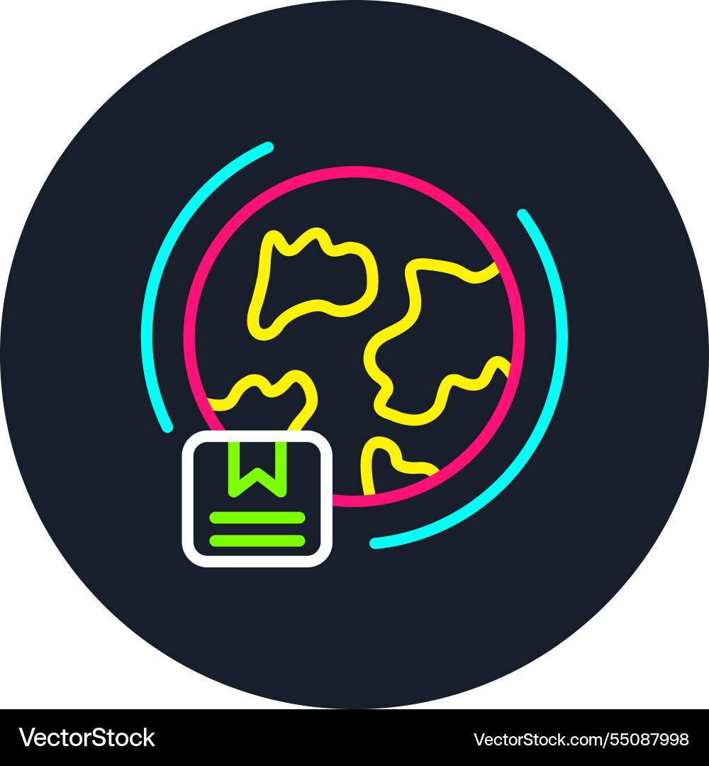 Export line multi color icon Vector Image
