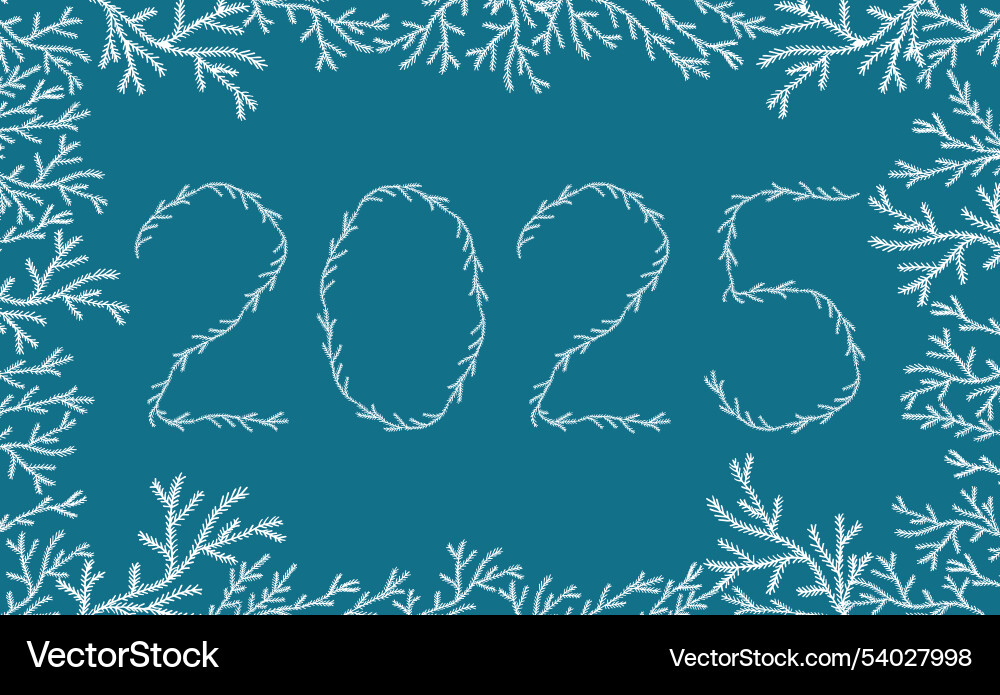 Frame from branches of spruce tree in hand drawn Frame from branches of spruce tree in hand drawn vector image