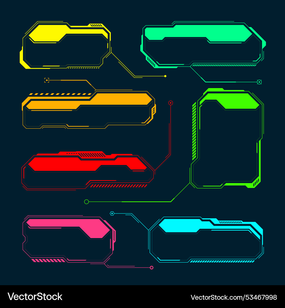 Futuristic hud or ui elements sci-fi user Futuristic hud or ui elements sci-fi user vector image