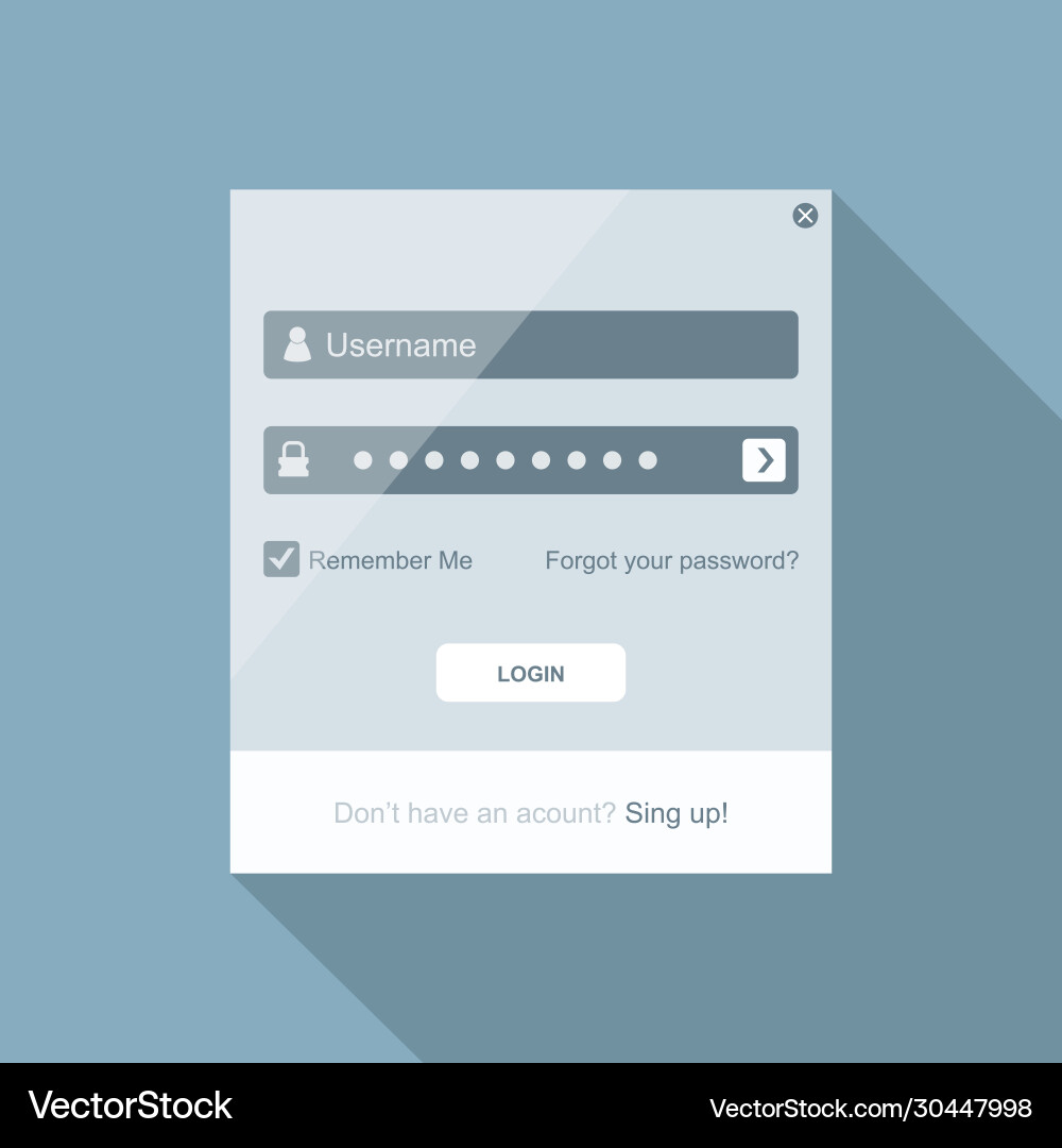 Log in box Log in box vector image