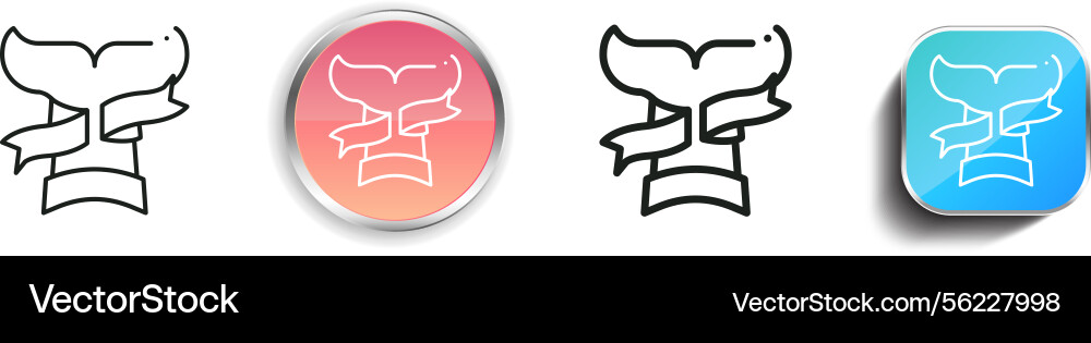 Marine icon thin linear regular and button style Marine icon thin linear regular and button style Vector Image