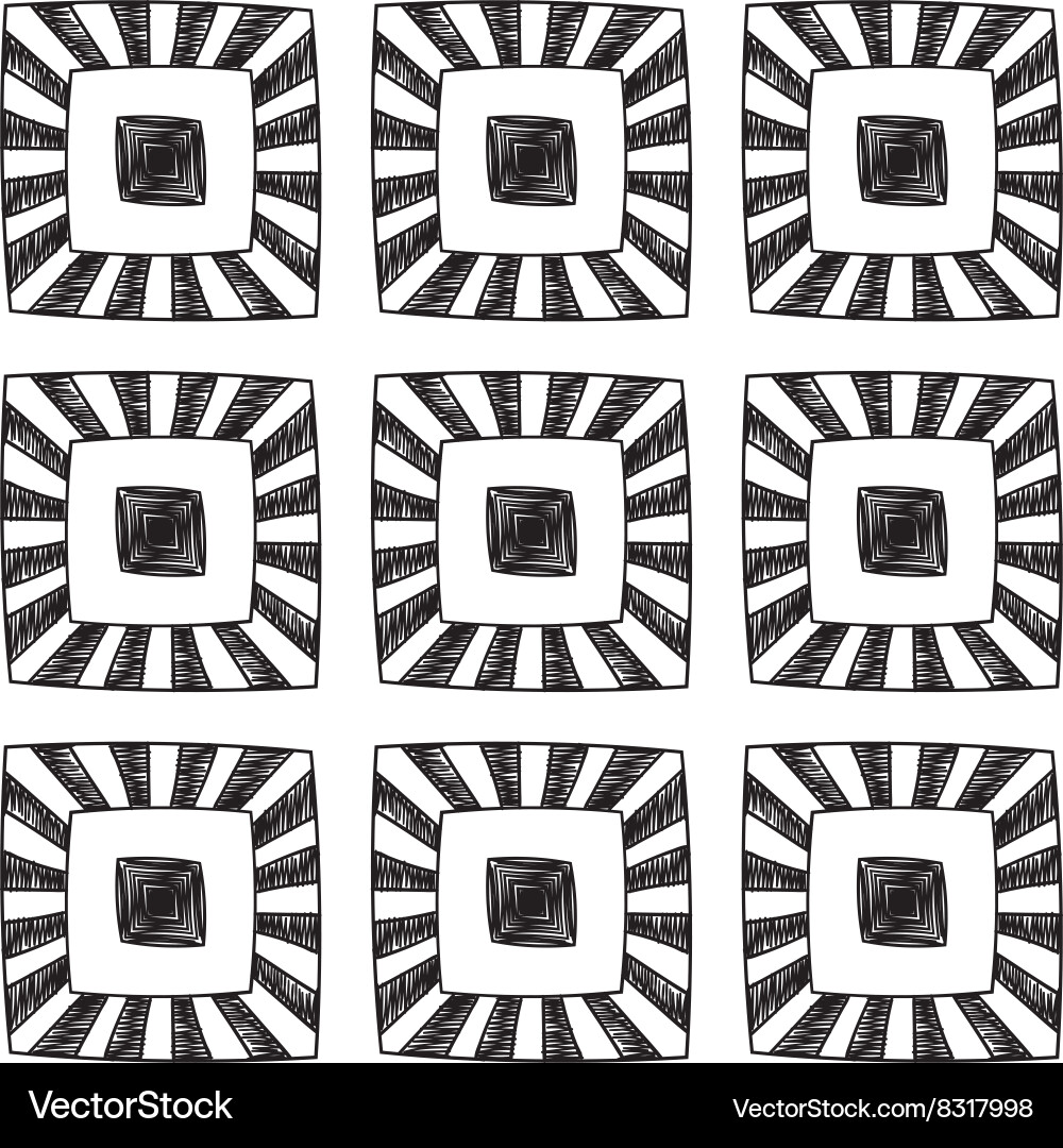 Monochrome Square Pattern vector image