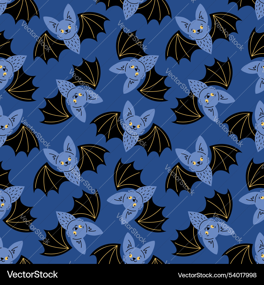 Seamless pattern with bats vector image