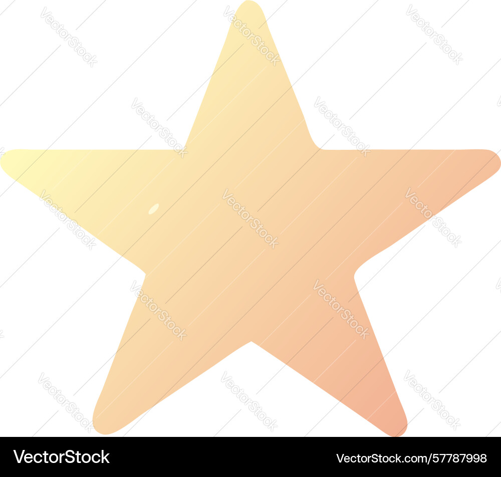 Soft gradient star for dreamy ui elements design vector image