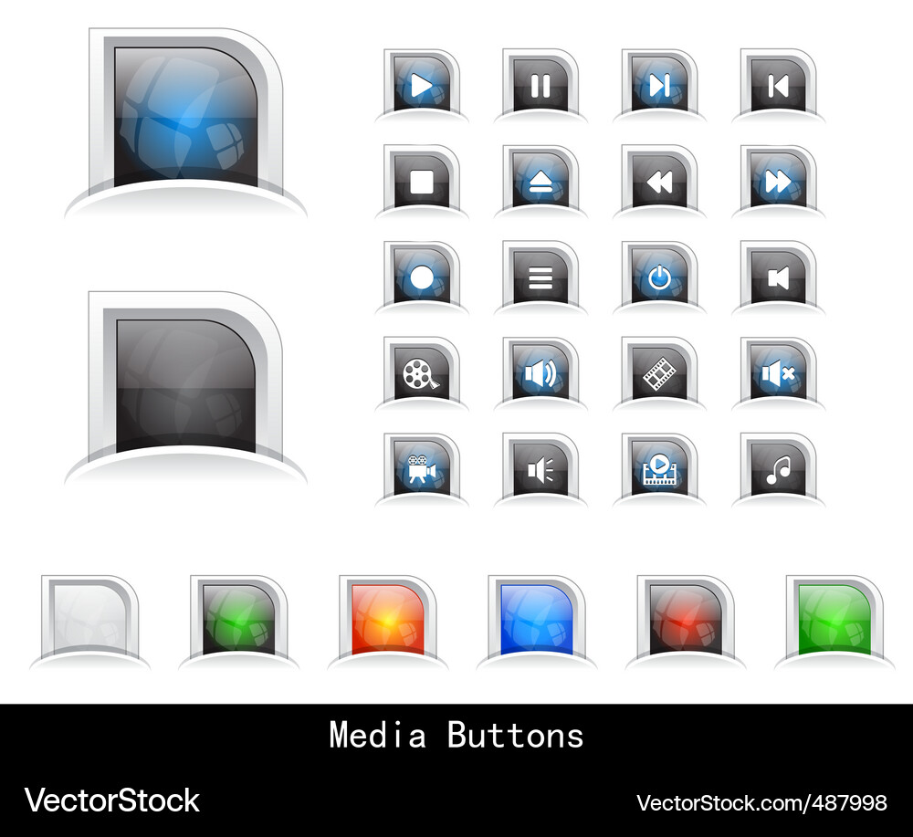 Web buttons pack Vector Image