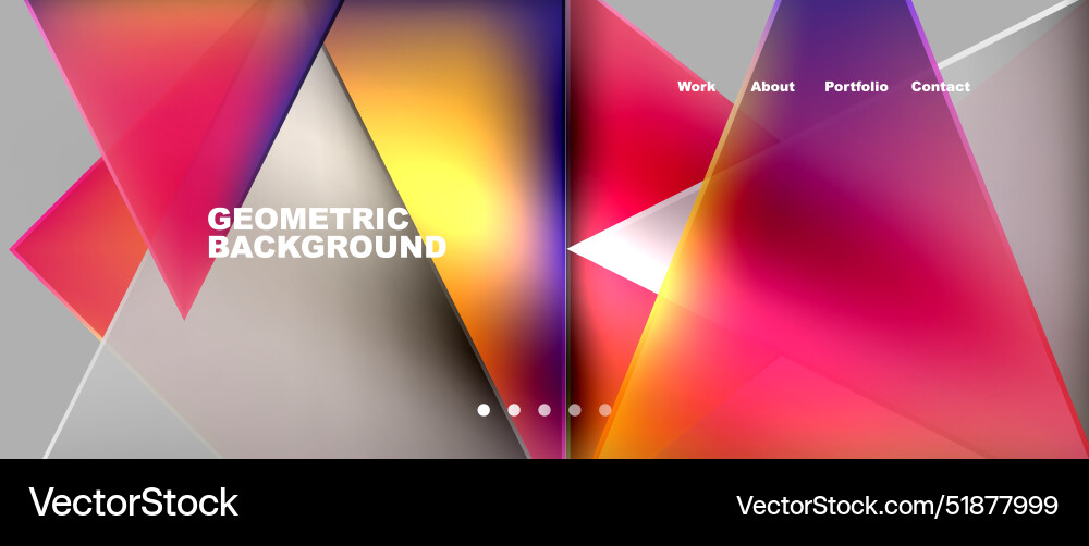 Gradient triangle geometric minimal wallpaper Vector Image