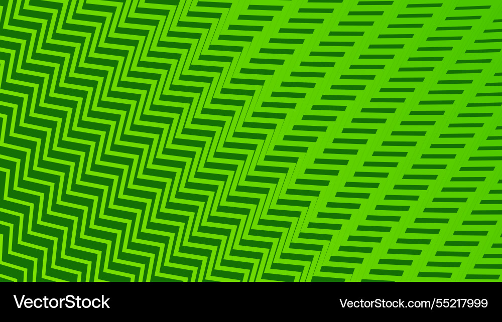 Green zig zag pattern abstract background vector image
