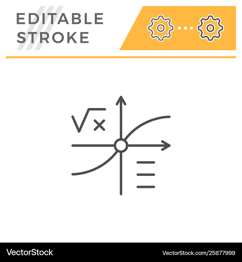 Mathematical Graph Line Icon vector image
