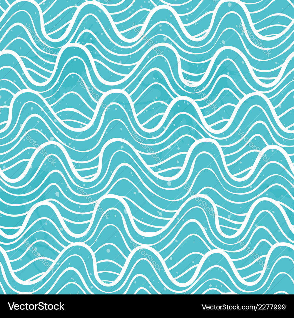 Seamless pattern with ocean waves Vector Image