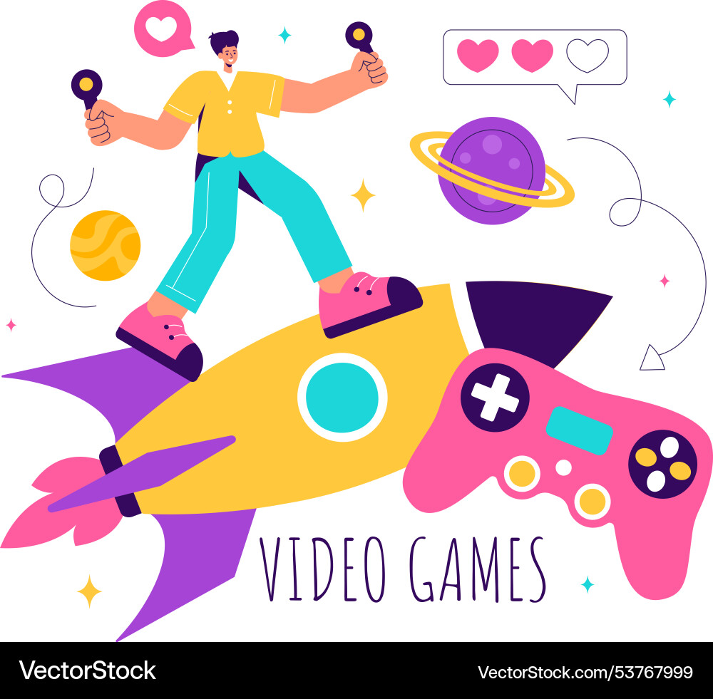 Videospiele mit Programmierern spielen Gamepad Vektorbild