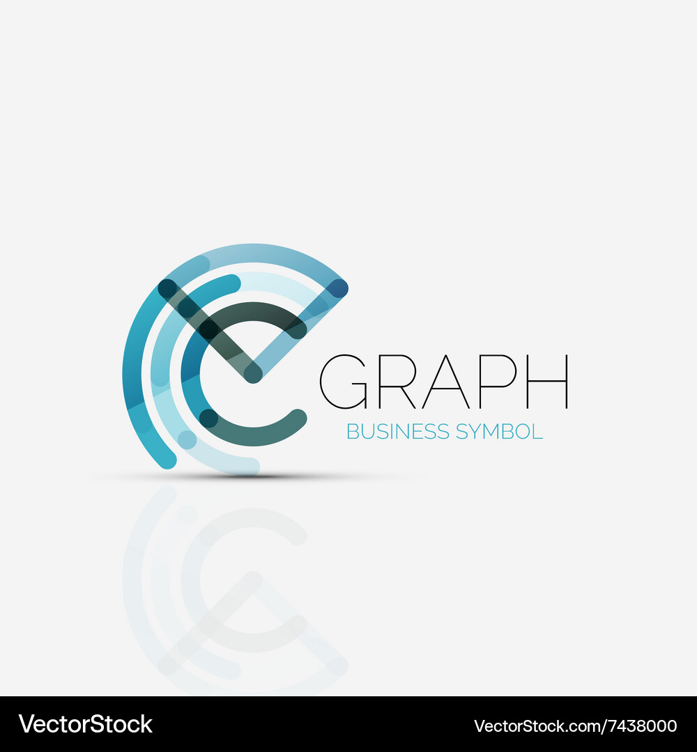 Abstract logo idea linear chart or graph Vector Image