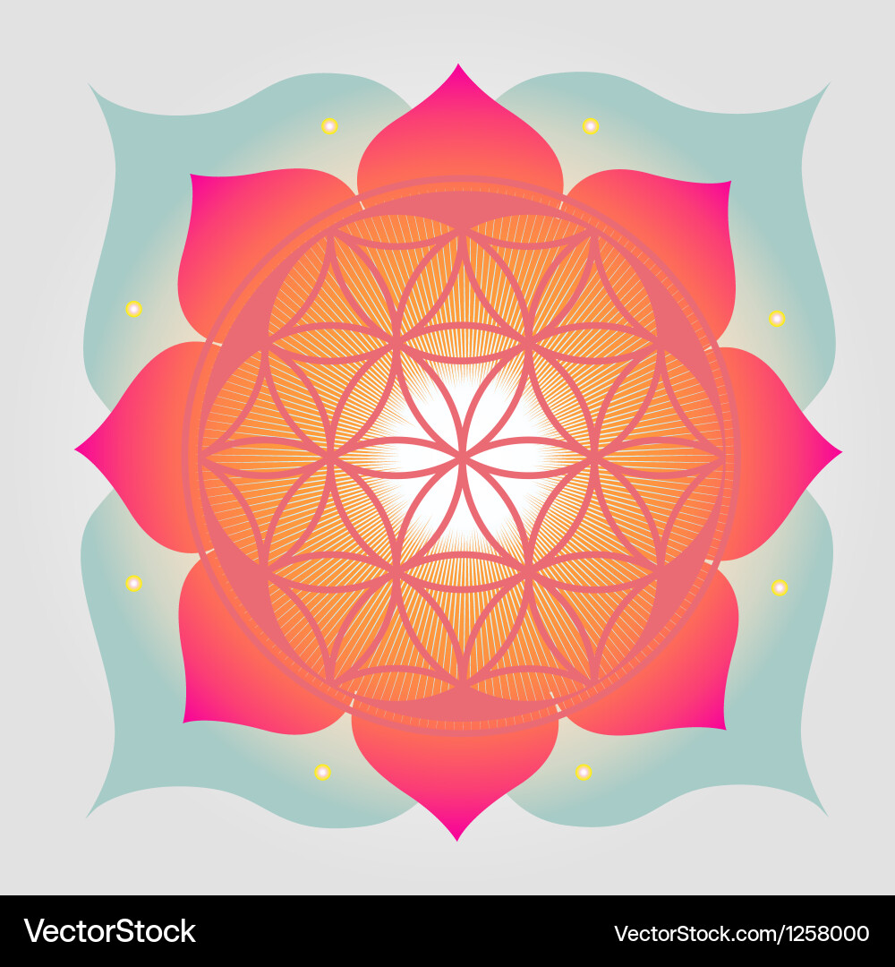 Blume des Lebens Mandala Vektorbild