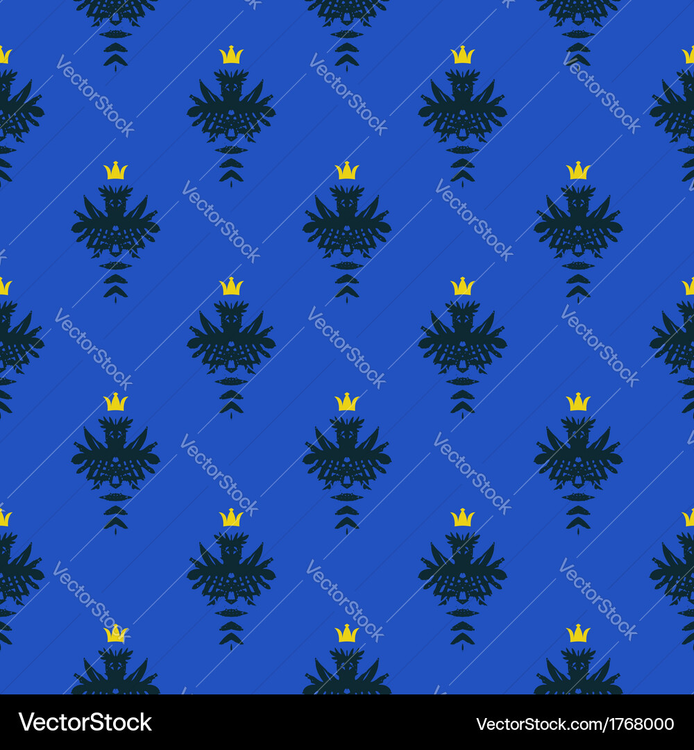 Elegant rich pattern with damask motif Vector Image