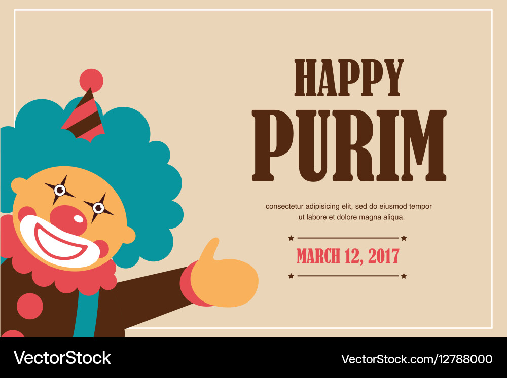 Happy purim jewish holiday Vector Image