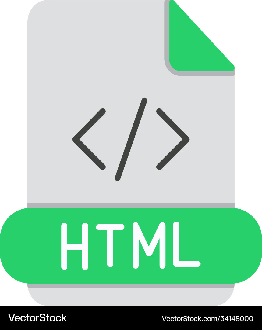 Html flat icon design Vector Image