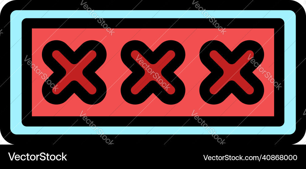 Incorrect Password Icon - Lock Symbol vector image
