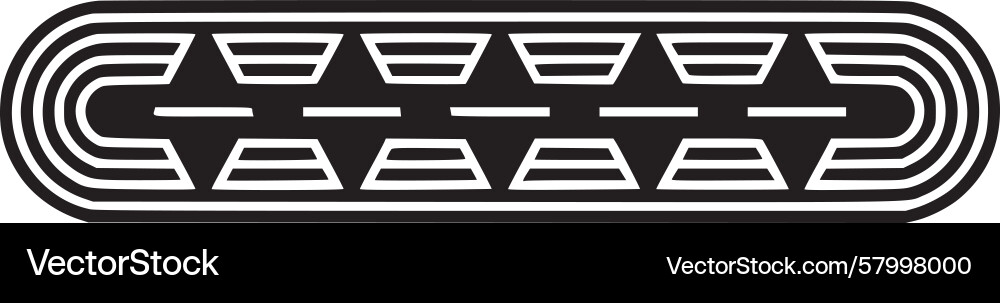 Retro Circuit Pattern Emblem Vector Image