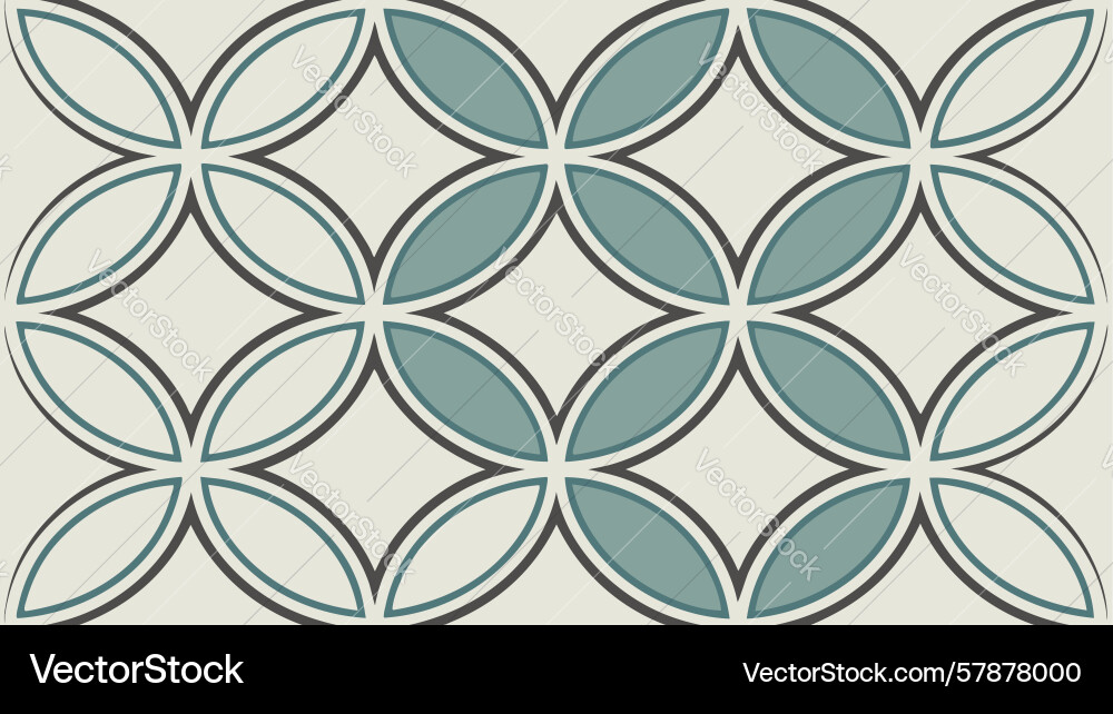 Seamless pattern of intersecting geometric ovals Vector Image