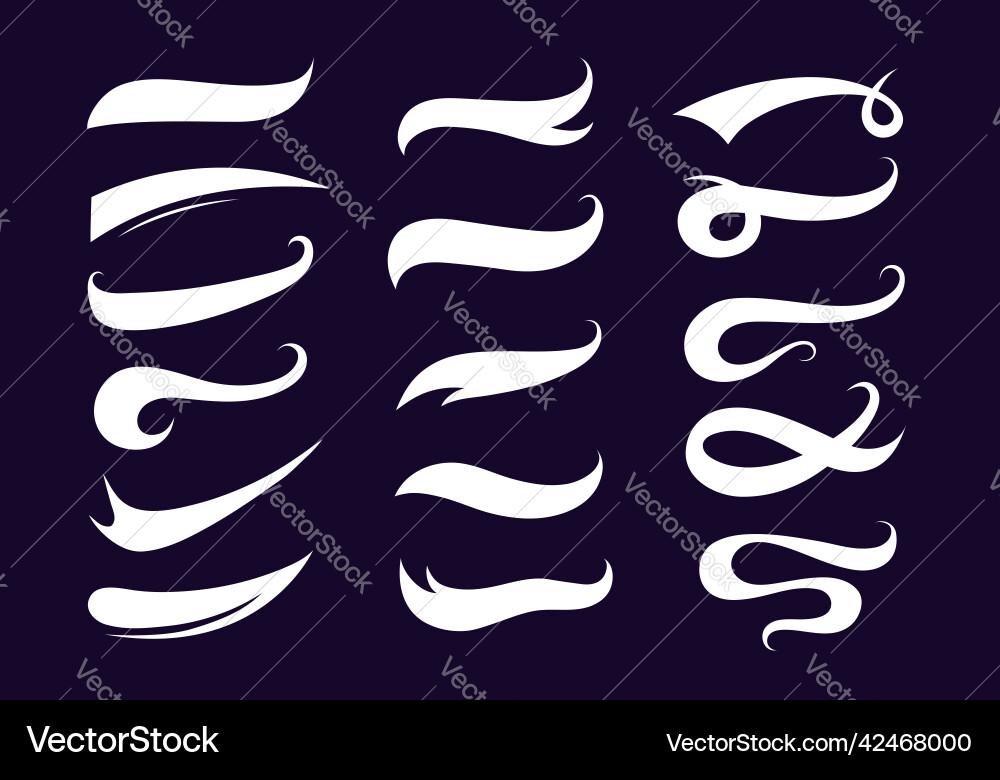 Swooshes Text-Tails für Baseball-Designsport Swooshes Text-Tails für Baseball-Designsport vektorbild
