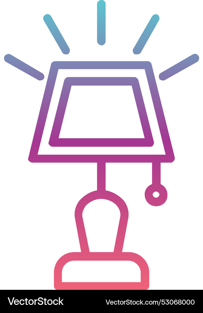 Table lamp line gradient design Vector Image