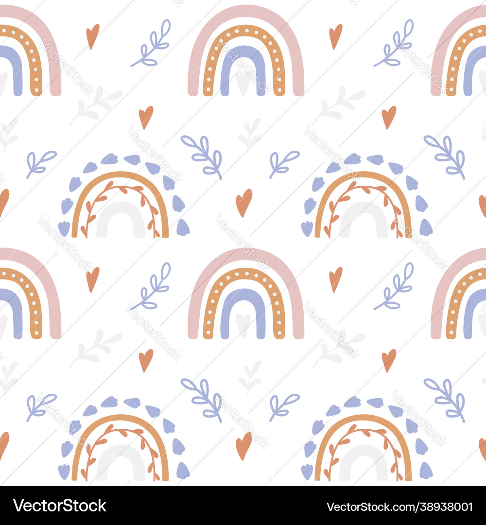 Boho Rainbow Print Royalty Free Vector Image - VectorStock