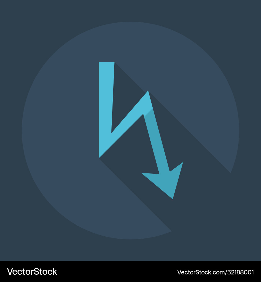 Flat modern design with shadow icons warning vector image
