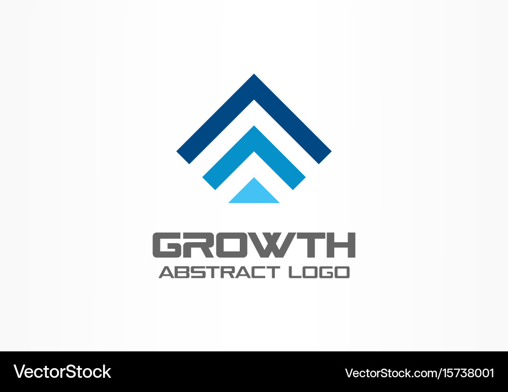 Modern Business Growth Logo Vector Image