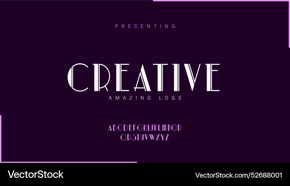 Modern style font typography letters with theme Modern style font typography letters with theme vector image