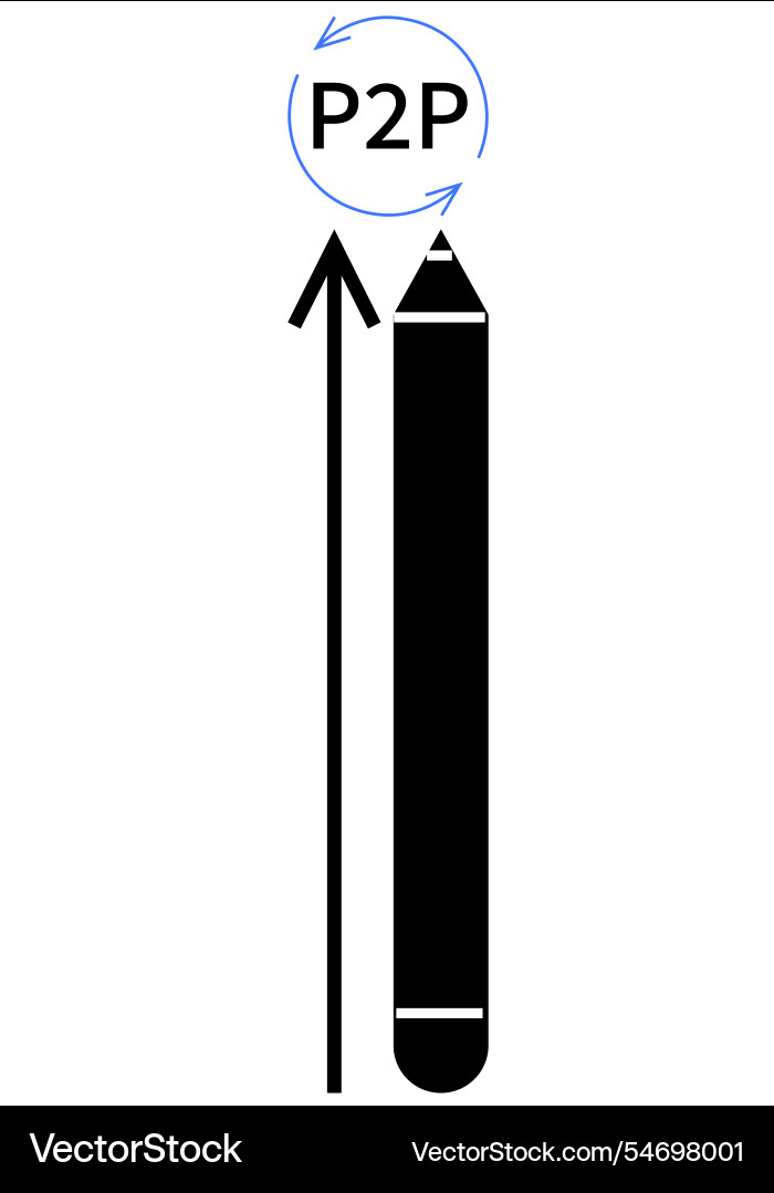 Symbolic representation of peer-to-peer Symbolic representation of peer-to-peer vector image