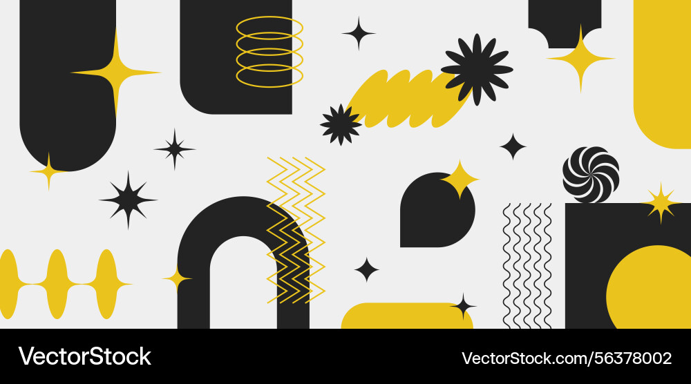 Abstract geometric banner with shapes and forms Abstract geometric banner with shapes and forms vector image