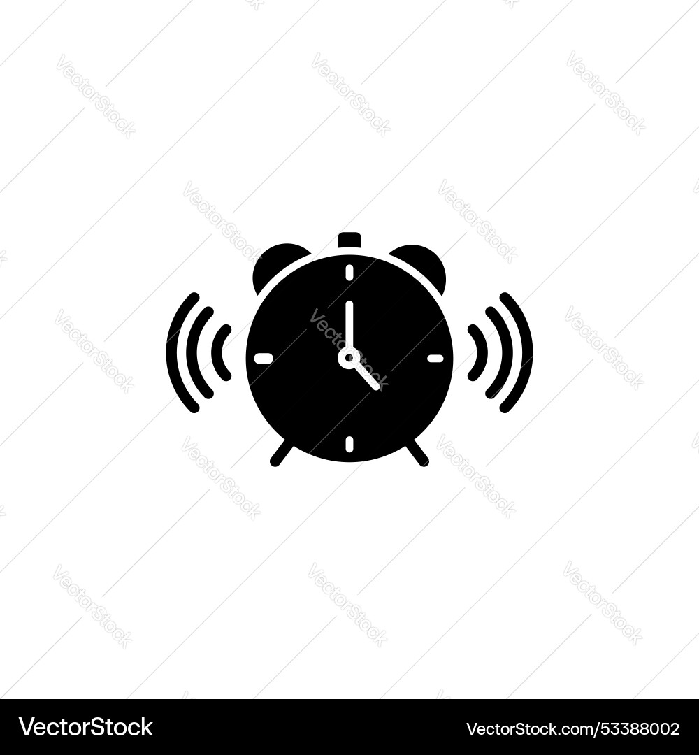 Alarm clock icon set deadline timer symbol Vector Image