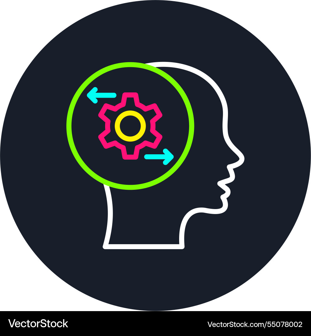 Behavior line multi color icon Vector Image
