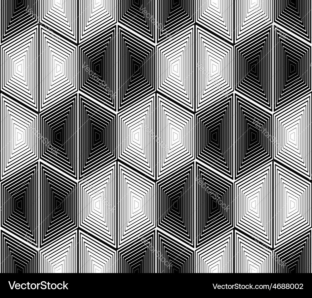 Design seamless monochrome hexagon pattern Vector Image