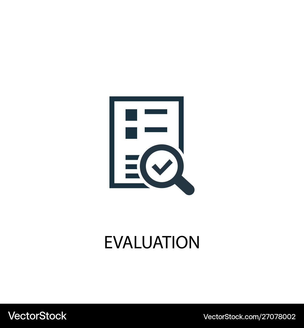 Evaluation Icon - Simple Assessment Element Vector Image