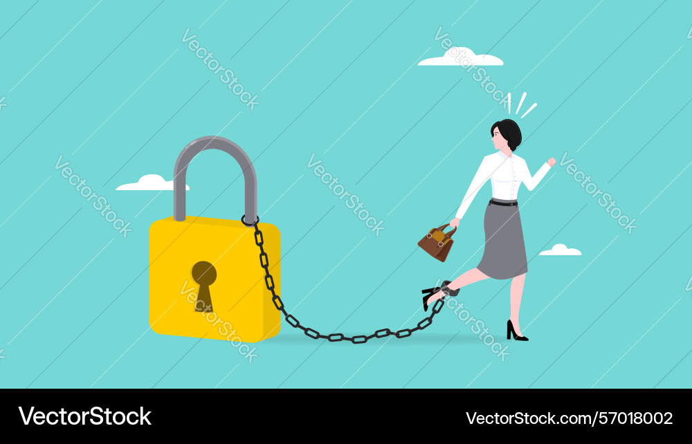 Fixed mindset is an obstacle to success confused vector image
