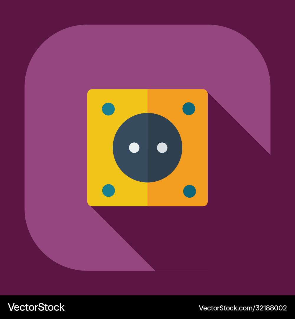 Flat modern design with shadow icons socket vector image