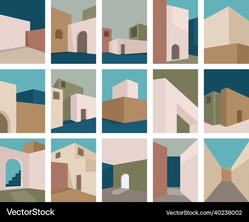 Geometric Architecture Abstraction vector image
