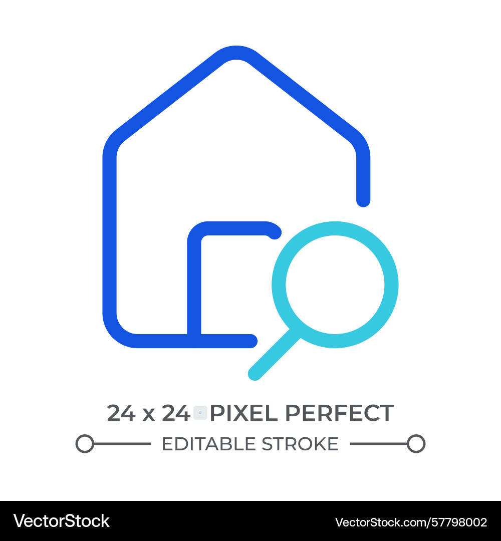 House search colorful line ui icon Vector Image