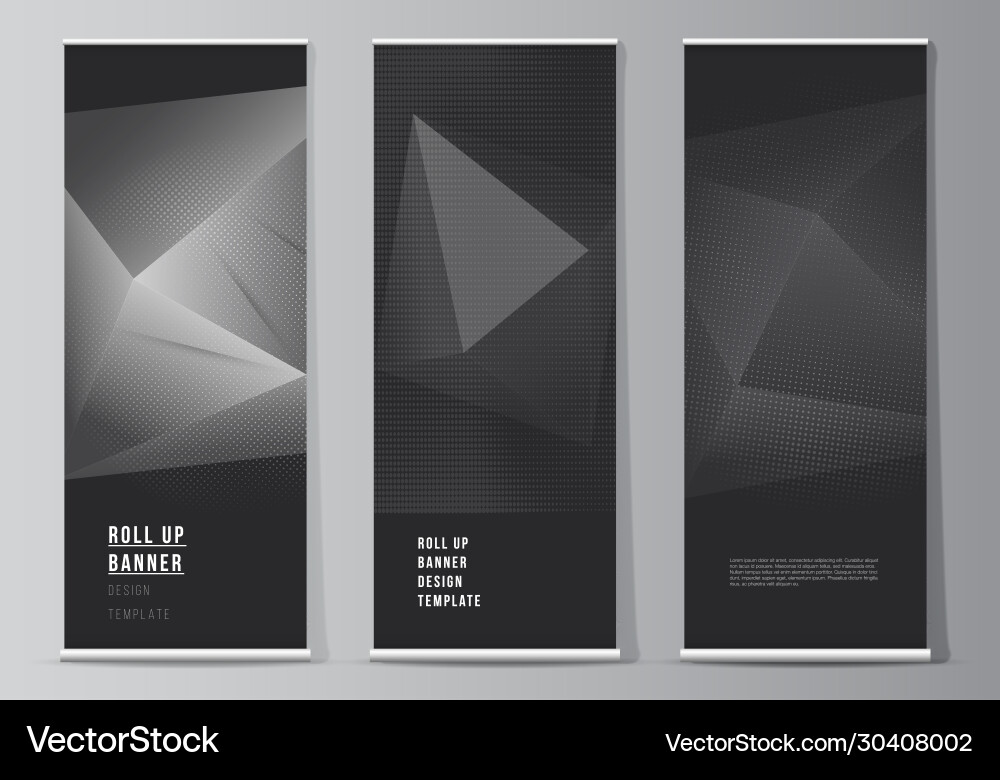 Layout roll up mockup design templates Layout roll up mockup design templates vector image